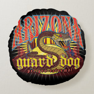 Arizona Snake Art Round Cushion