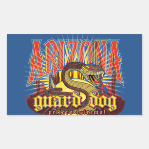 Arizona Snake on Guard Rectangular Sticker