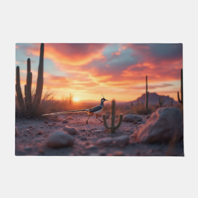 Arizona Southwest Desert Roadrunner Doormat (Front)