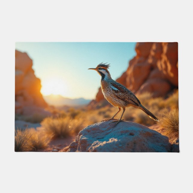 Arizona Southwest Desert Roadrunner Doormat (Front)