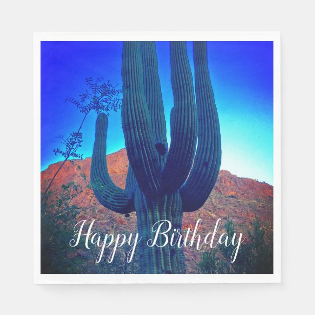 Arizona Southwest Happy Birthday Napkin (Front)