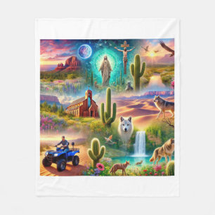Arizona Spiritual Trip Fleece Blanket