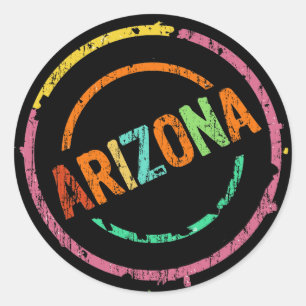 ARIZONA STAMP CLASSIC ROUND STICKER
