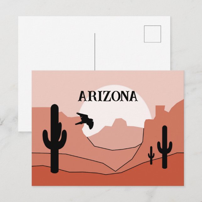 Arizona State Artistic Boho Monochromatic  Postcard (Front/Back)