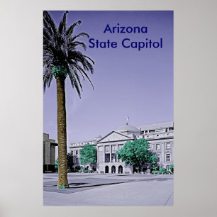 Arizona State Capitol Retro with Touch of Colour Poster