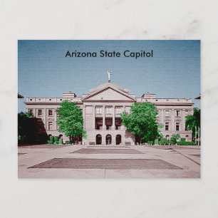 Arizona State Capitol Tinted Colourized Postcard