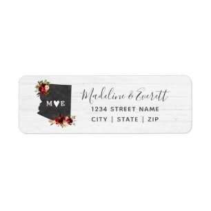 Arizona State Destination Wedding Return Address Label