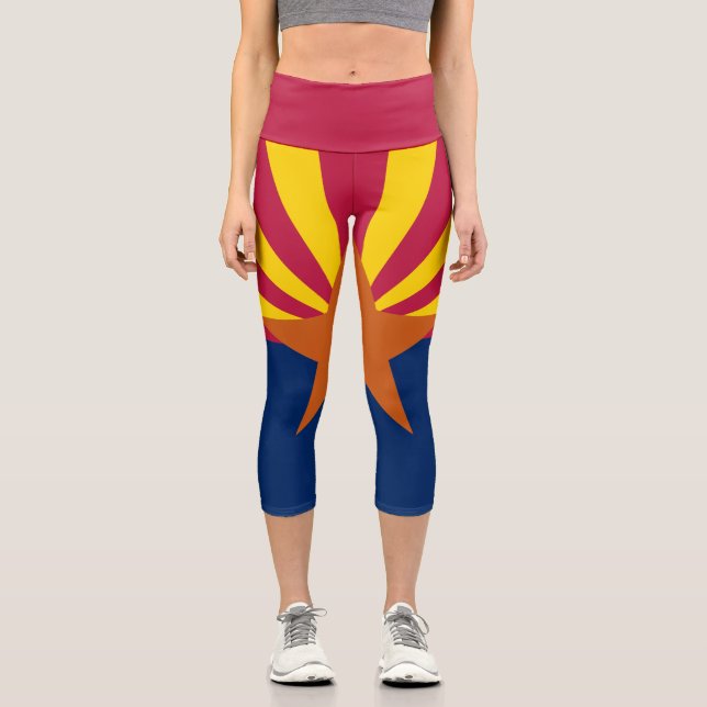 Arizona State Flag Capri Leggings (Front)