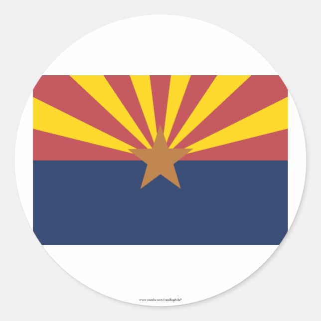 Arizona State Flag Classic Round Sticker (Front)