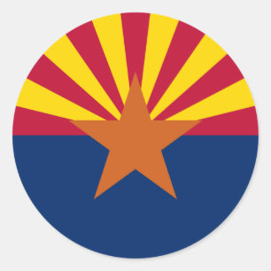 Arizona State Flag Classic Round Sticker