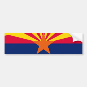 Arizona State Flag Design Bumper Sticker