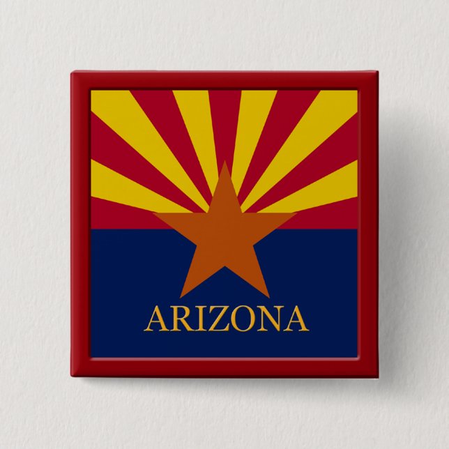 Arizona State Flag Design Button (Front)