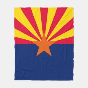 Arizona State Flag Design Decor Fleece Blanket
