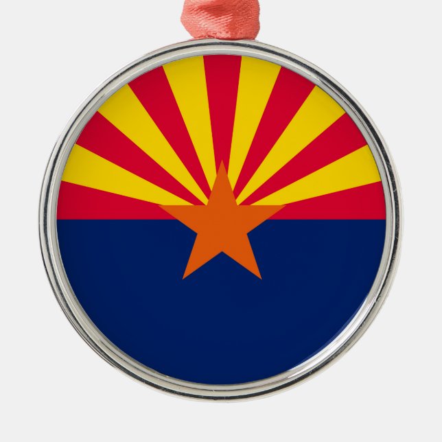 Arizona State Flag Design Decor Metal Ornament (Front)