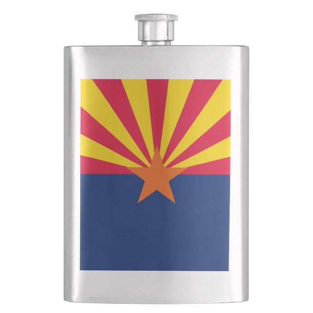 Arizona State Flag Design Hip Flask (Front)