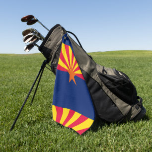 Arizona State Flag Design Your Text on a Golf Towel