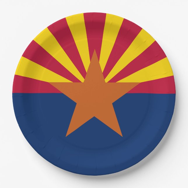 Arizona State Flag Paper Plate (Front)