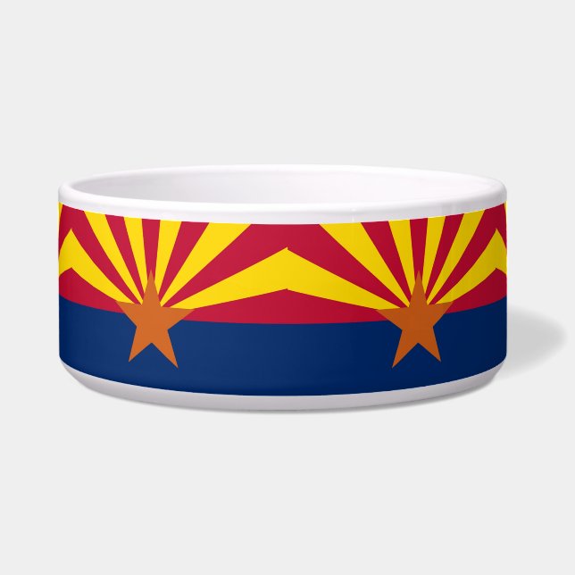 Arizona State Flag Pet Bowl (Front)