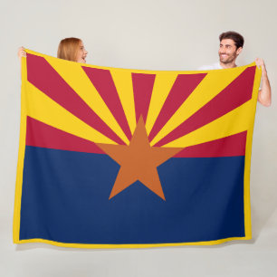 Arizona State Flag Print Patriotc Fleece Blanket