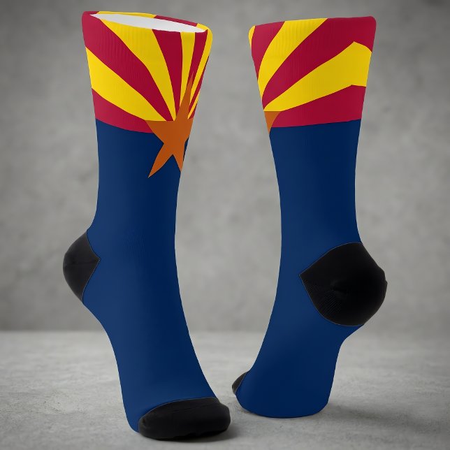 Arizona State Flag Proud Arizonan Socks (Arizona state flag socks for proud Arizonans. )