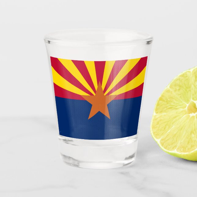 Arizona State Flag Shot Glass (Front)