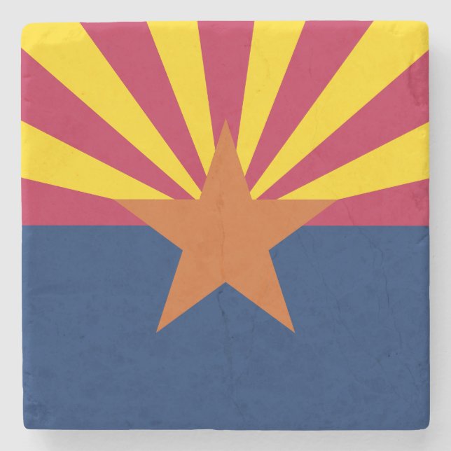Arizona State Flag Stone Coaster (Front)