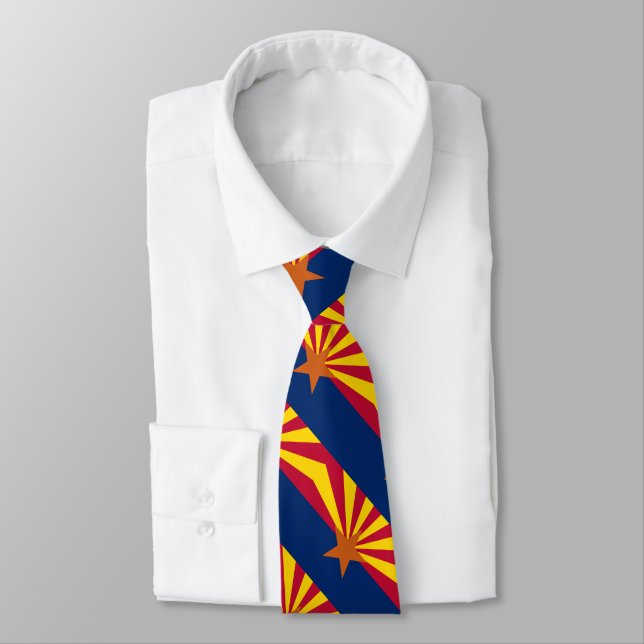 Arizona State Flag Tie (Tied)