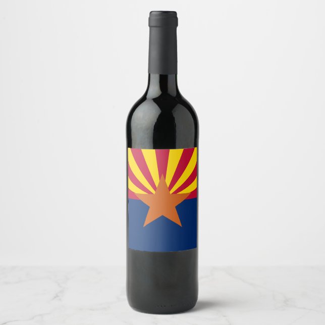 Arizona State Flag Wine Label (Front)