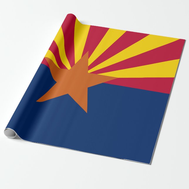 Arizona State Flag Wrapping Paper (Unrolled)
