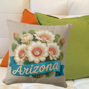 Arizona State Flowers Emblem Cushion