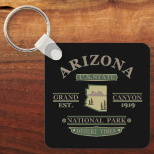 arizona state map key ring