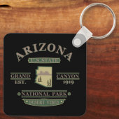 arizona state map key ring (Back)