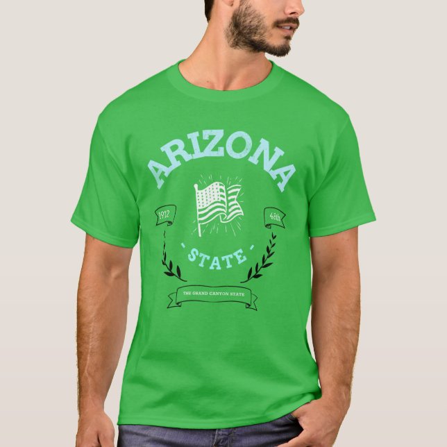 Arizona State Patriotic Badge T-Shirt (Front)