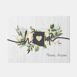 Arizona State Personalised Your Home City Rustic Doormat