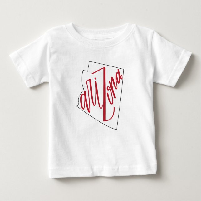 Arizona | State Typography Design Baby T-Shirt (Front)