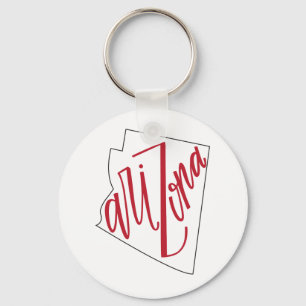 Arizona   State Typography Design Key Ring