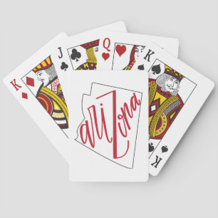 Arizona   State Typography Design Playing Cards