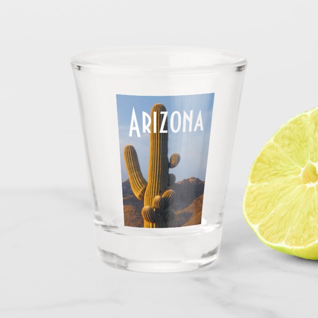 Arizona - Sunlit Saguaro  Shot Glass (Front)