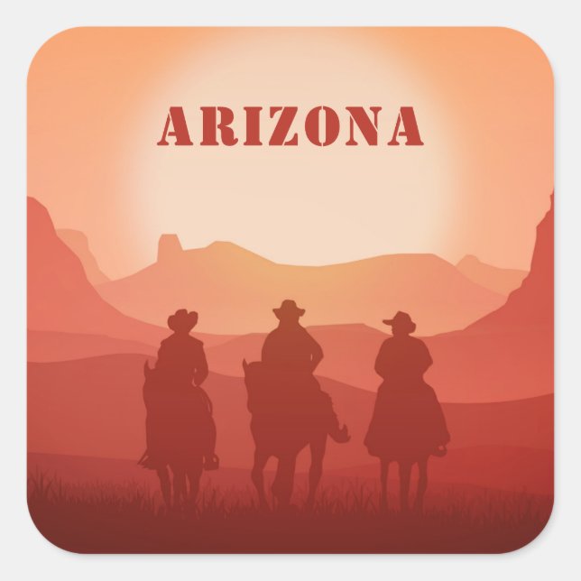 Arizona Sunset custom text stickers (Front)