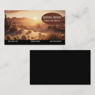 Arizona Sunset Desert Business Card