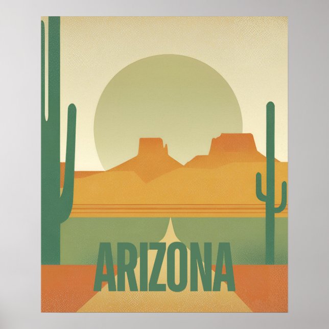 Arizona Sunset - Desert Landscape Poster (Front)