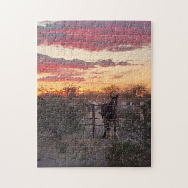 Arizona Sunset Horse  Jigsaw Puzzle (Vertical)