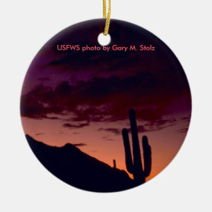 Arizona / Sunset in Sabino Canyon Ceramic Tree Decoration