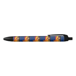 Arizona Text Flag Black Ink Pen