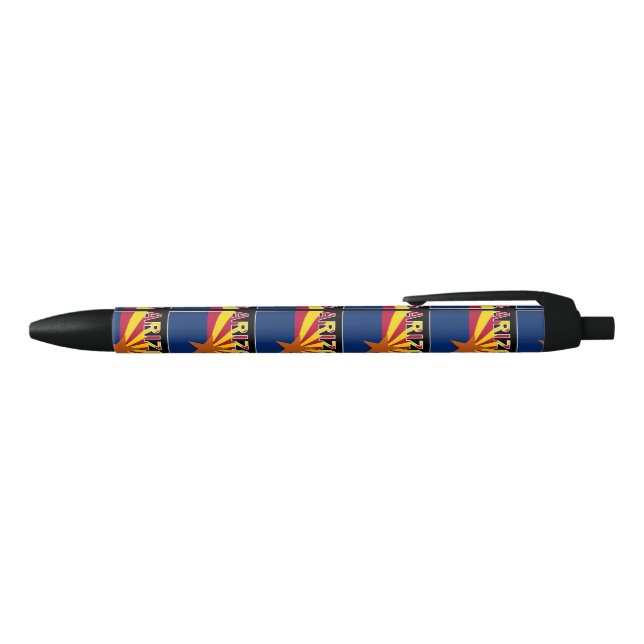 Arizona Text Flag Black Ink Pen (Top)
