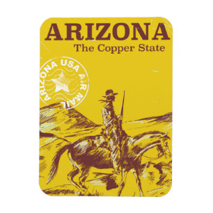 Arizona the copper state vintage travel poster magnet