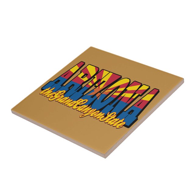 Arizona the Grand Canyon State Ceramic Tile (Side)
