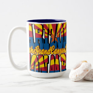Arizona the Grand Canyon State Two-Tone Coffee Mug