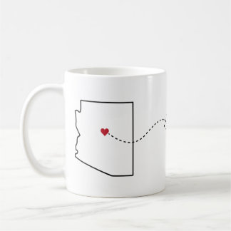 Arizona to Michigan - Heart2Heart Coffee Mug