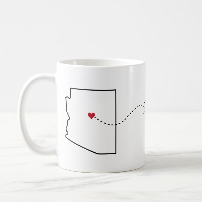 Arizona to Montana - Heart2Heart Coffee Mug (Left)